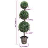 Plante de buis artificiel avec pot Forme de boule Vert 118 cm