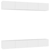 Meubles TV 4 pcs Blanc 100x30x30 cm Bois d'ingénierie