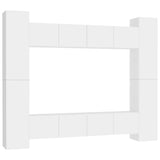 Ensemble de meubles TV 8 pcs Blanc Aggloméré