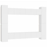 Ensemble de meubles TV 10 pcs Blanc Bois d'ingénierie