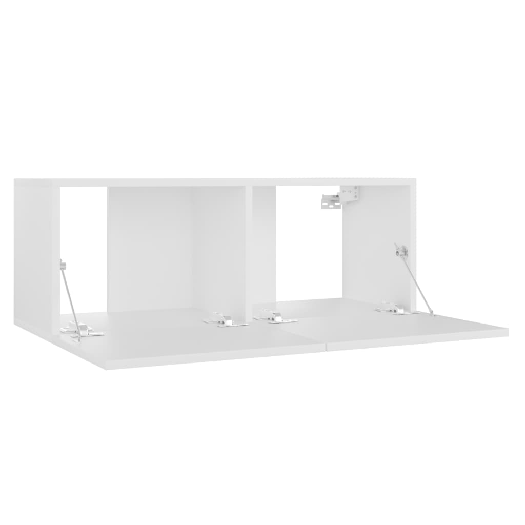 Ensemble de meubles TV 3 pcs Blanc Bois d'ingénierie