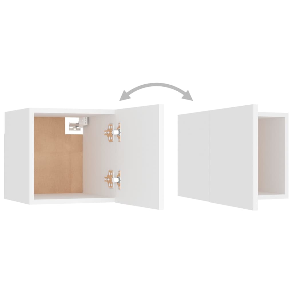 Ensemble de meubles TV 3 pcs Blanc Bois d'ingénierie