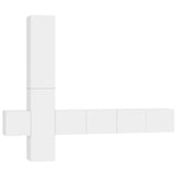 Ensemble de meubles TV 5 pcs Blanc Bois d'ingénierie