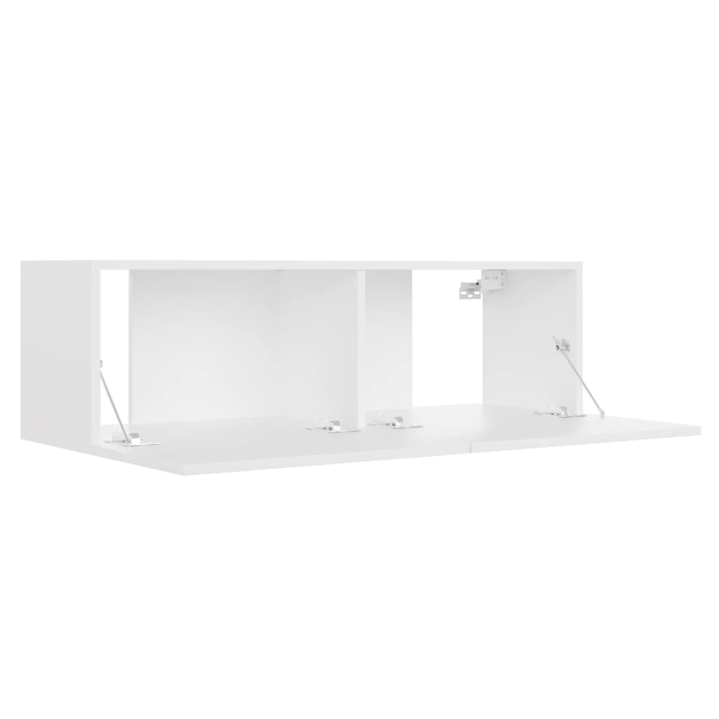 Ensemble de meubles TV 3 pcs Blanc Bois d'ingénierie