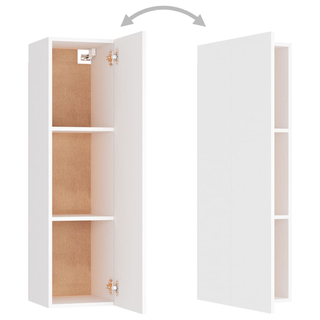 Ensemble de meubles TV 3 pcs Blanc Bois d'ingénierie