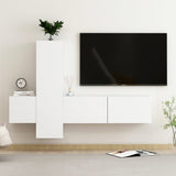 Ensemble de meubles TV 3 pcs Blanc Bois d'ingénierie