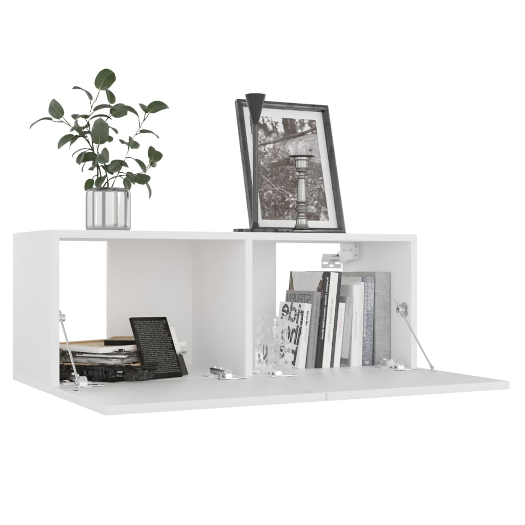 Ensemble de meubles TV 3 pcs Blanc Bois d'ingénierie