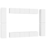 Ensemble de meubles TV 10 pcs Blanc Bois d'ingénierie