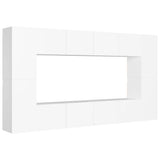 Ensemble de meubles TV 8 pcs Blanc Bois d'ingénierie