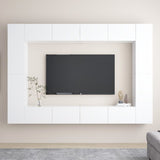 Ensemble de meubles TV 8 pcs Blanc Bois d'ingénierie