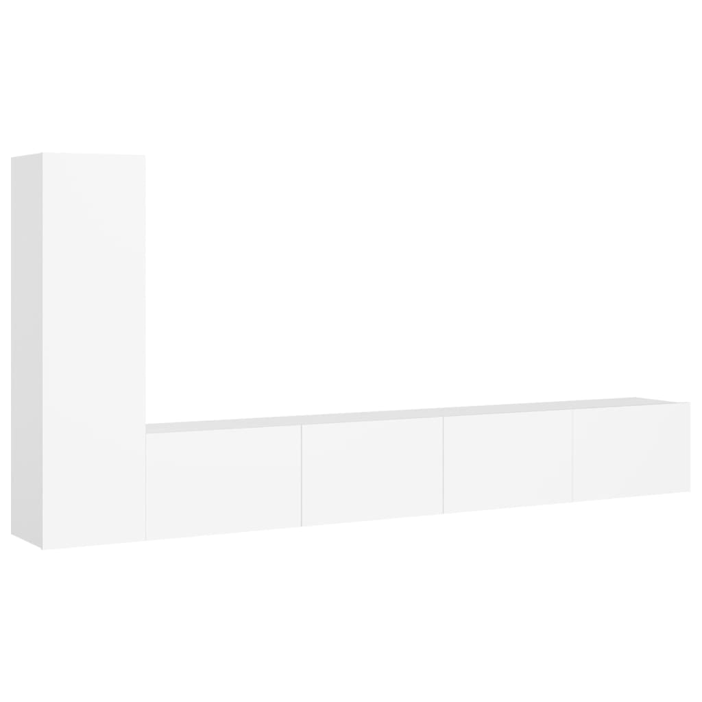 Ensemble de meubles TV 3 pcs Blanc Bois d'ingénierie