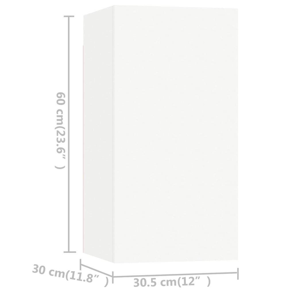 Ensemble de meubles TV 4 pcs Blanc Bois d'ingénierie