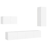 Ensemble de meubles TV 4 pcs Blanc Bois d'ingénierie