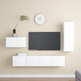 Ensemble de meubles TV 4 pcs Blanc Bois d'ingénierie