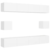 Ensemble de meubles TV 6 pcs Blanc Bois d'ingénierie