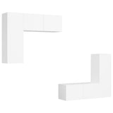 Ensemble de meubles TV 4 pcs Blanc Bois d'ingénierie