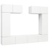 Ensemble de meuble TV 6 pcs Blanc Bois d'ingénierie