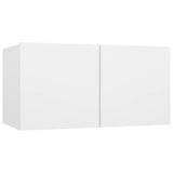 Ensemble de meubles TV 2 pcs Blanc Bois d'ingénierie