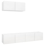 Meubles TV 3 pcs Blanc Bois d'ingénierie