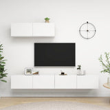 Meubles TV 3 pcs Blanc Bois d'ingénierie