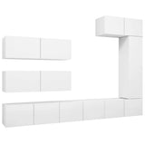 Ensemble de meubles TV 7 pcs Blanc Bois d'ingénierie