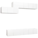 Ensemble de meubles TV 7 pcs Blanc Bois d'ingénierie