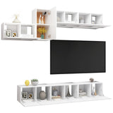 Ensemble de meubles TV 7 pcs Blanc Bois d'ingénierie