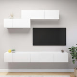 Ensemble de meuble TV 6 pcs Blanc Bois d'ingénierie