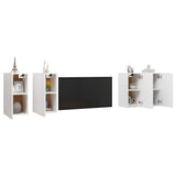 Meubles TV 4 pcs Blanc 30,5x30x60 cm Bois d'ingénierie