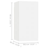 Meubles TV 4 pcs Blanc 30,5x30x60 cm Bois d'ingénierie