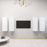 Meubles TV 4 pcs Blanc 30,5x30x90 cm Bois d'ingénierie