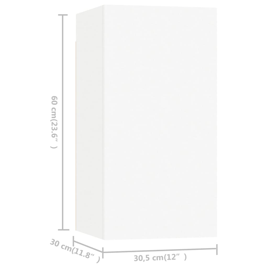 Meubles TV 7 pcs Blanc 30,5x30x60 cm Bois d'ingénierie