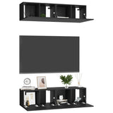 Meubles TV 4 pcs Noir 60x30x30 cm Bois d'ingénierie