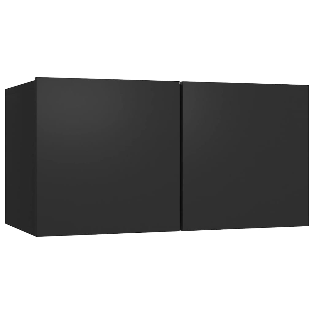 Meubles TV 4 pcs Noir 60x30x30 cm Bois d'ingénierie