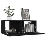 Meubles TV 4 pcs Noir 80x30x30 cm Bois d'ingénierie