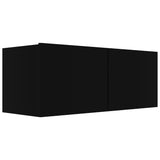 Meubles TV 4 pcs Noir 80x30x30 cm Bois d'ingénierie