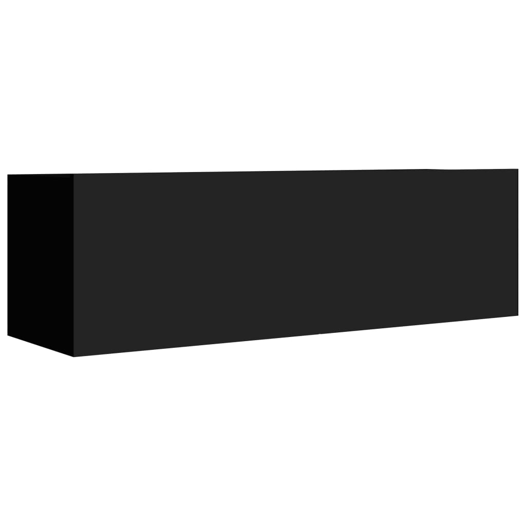 Meubles TV 4 pcs Noir 100x30x30 cm Bois d'ingénierie