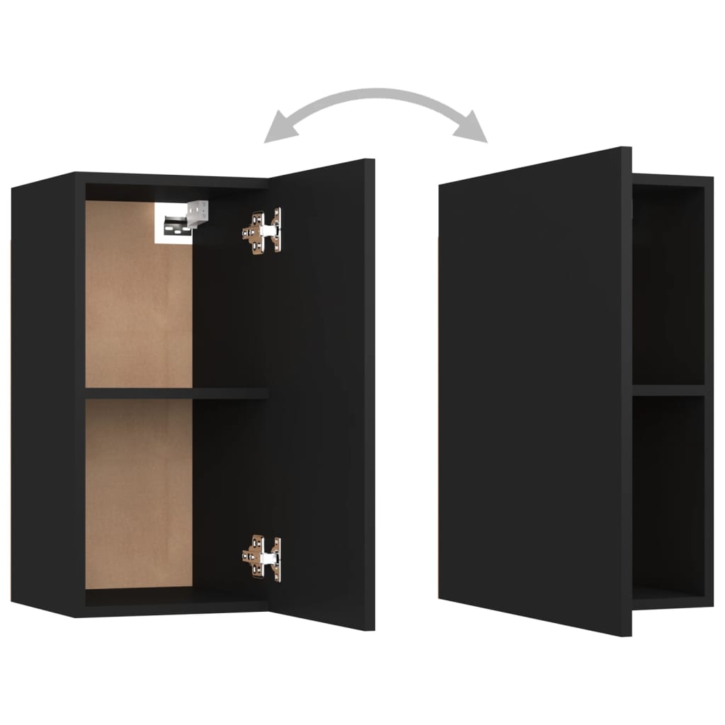 Ensemble de meubles TV 4 pcs Noir Bois d'ingénierie