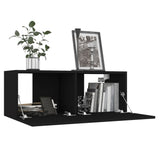 Ensemble de meubles TV 8 pcs Noir Bois d'ingénierie