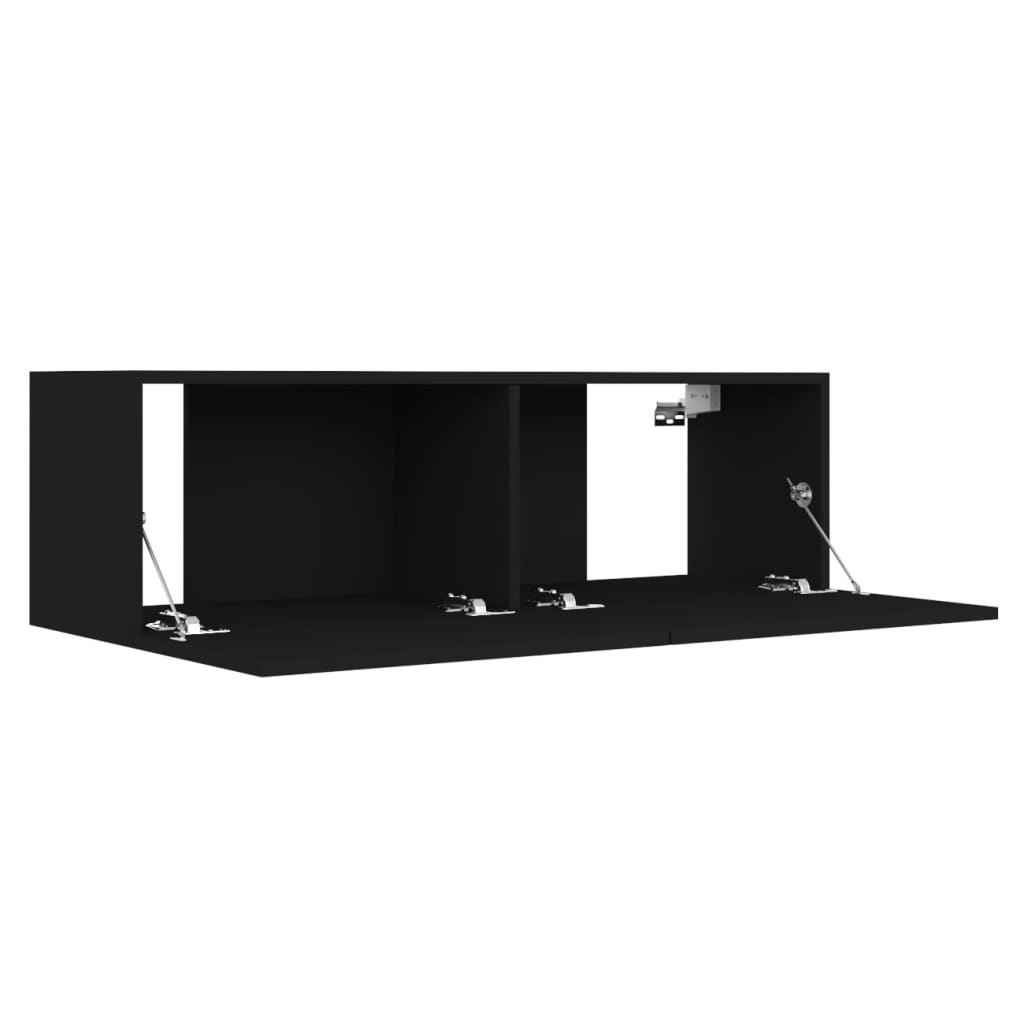 Ensemble de meubles TV 3 pcs Noir Bois d'ingénierie