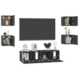 Ensemble de meubles TV 6 pcs Noir Bois d'ingénierie