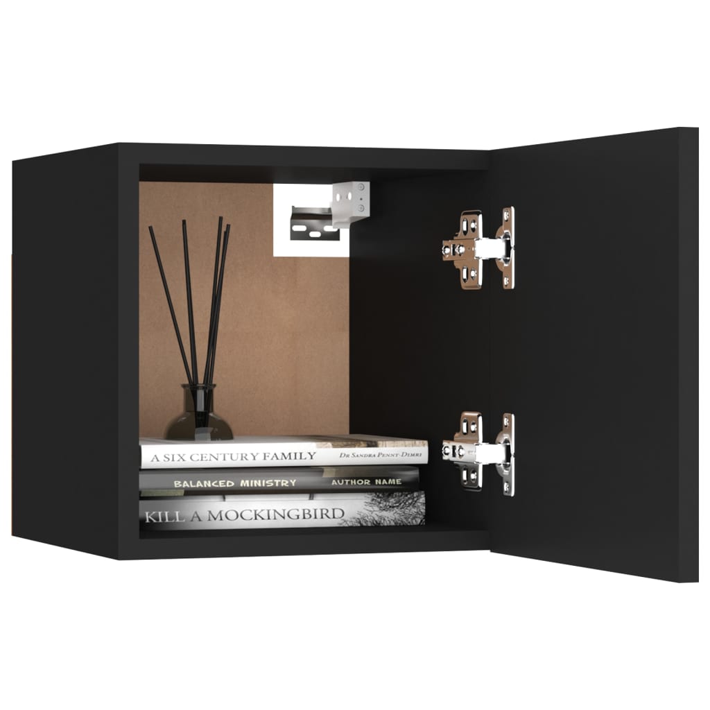 Ensemble de meubles TV 6 pcs Noir Bois d'ingénierie