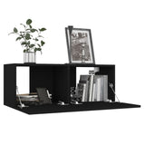 Ensemble de meubles TV 6 pcs Noir Bois d'ingénierie