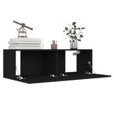 Ensemble de meubles TV 6 pcs Noir Bois d'ingénierie