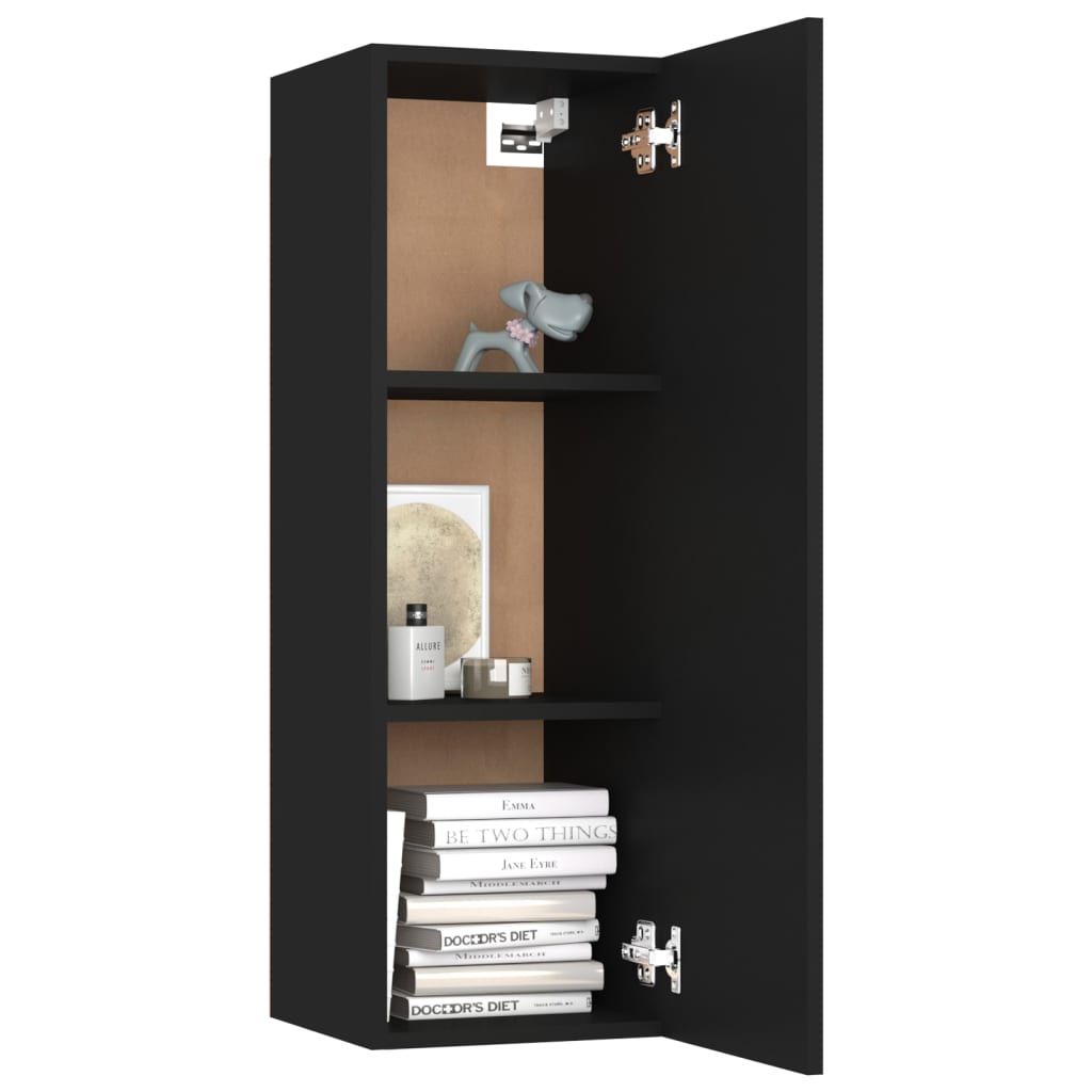 Ensemble de meubles TV 8 pcs Noir Bois d'ingénierie