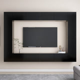 Ensemble de meubles TV 8 pcs Noir Bois d'ingénierie