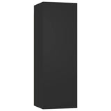 Ensemble de meuble TV 4 pcs Noir Bois d'ingénierie