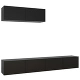 Meubles TV 3 pcs Noir Bois d'ingénierie