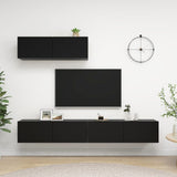 Meubles TV 3 pcs Noir Bois d'ingénierie