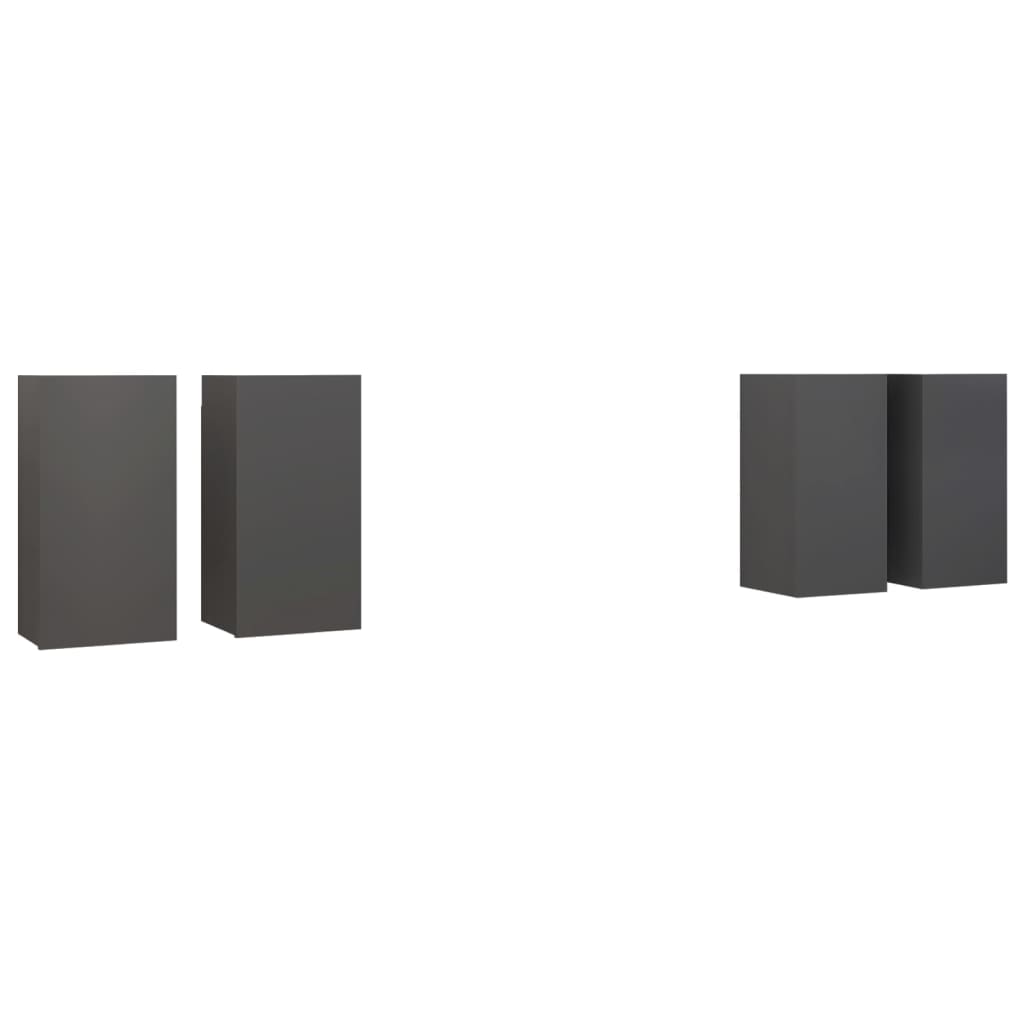 Meubles TV 4 pcs Gris 30,5x30x60 cm Bois d'ingénierie